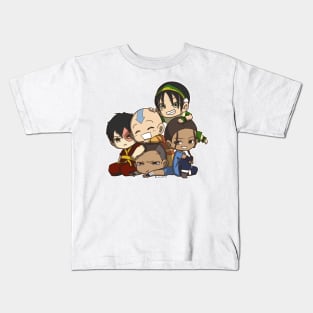 Avatar the Last Airbender Chibi Gaang Sticker Kids T-Shirt